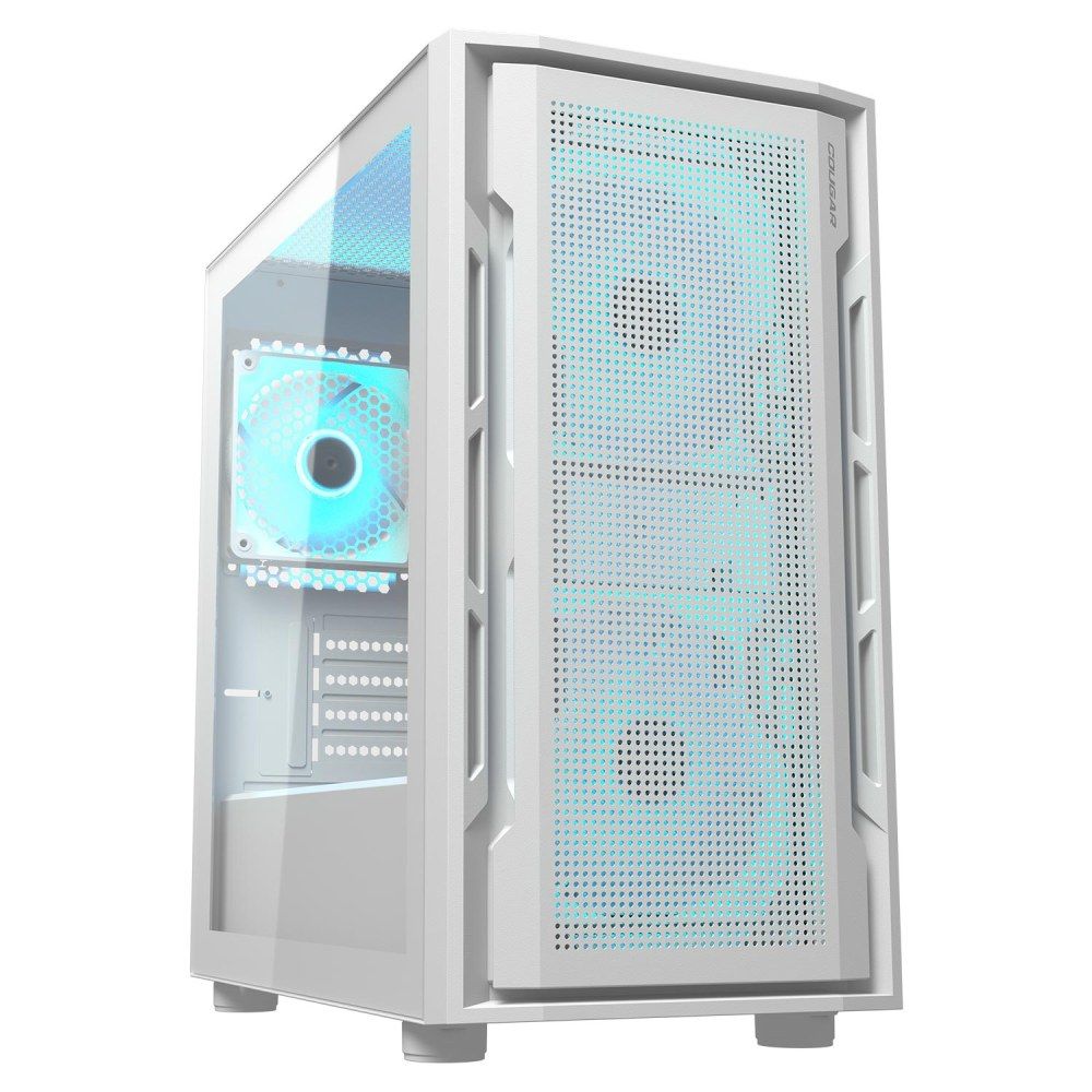 COUGAR | Uniface Mini White| PC Case | Mini Tower / Mesh Front Panel / 1 x  120mm Fan / TG Left Panel