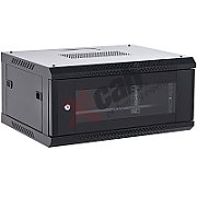 Cabinet metalic de perete 19”, tip rack wallmount, 4U 600x450 mm, Xcab Negru