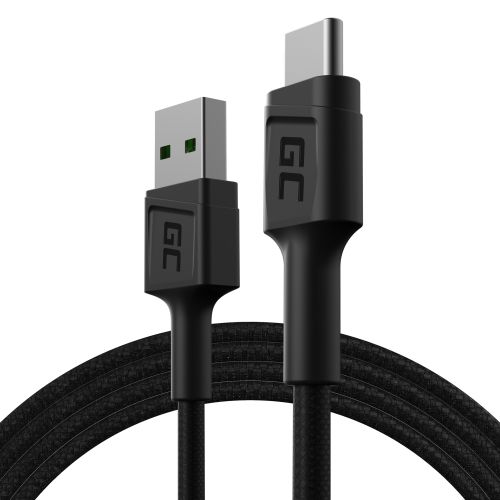 Green Cell KABGC22 USB cable USB 2.0 1.2 m USB A USB C Black