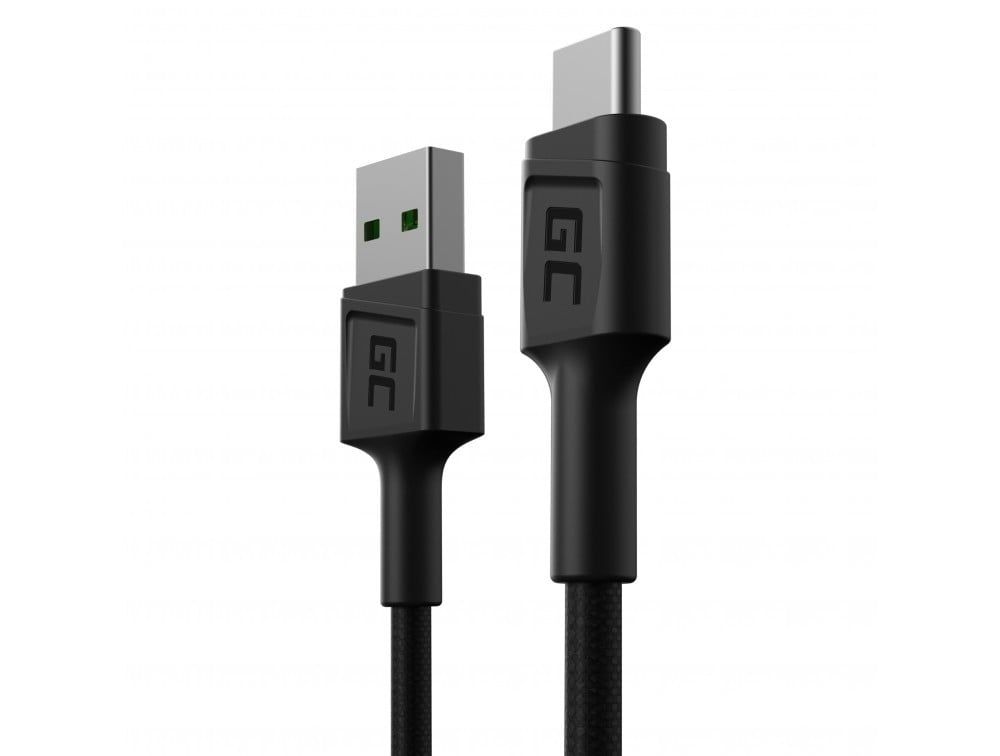 Green Cell KABGC25 USB cable 0.3 m USB A USB C Black