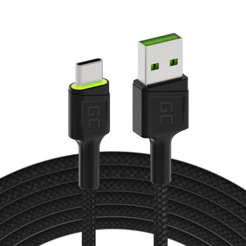 Green Cell KABGC13 USB cable USB 2.0 2 m USB A USB C Black