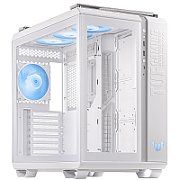 Carcasa ASUS GT 502 TUF GAMING Mid Tower ARGB ALB, Tempered Glass, Sloturi Expansiune 8+3 verticale, Drive Bays: 4x3.5 /2.5 , Ventilatoare Suportate: 4 (spate: 1x120mm, sus: 3x120mm sau 2x140mm), Ventilatoare Incluse: 4 (spate: 1x120mm, sus: 3x120mm), Format Placa De Baza Suportat: Mini-ITX