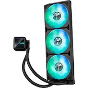 Cooler Procesor ASUS PRIME LC 360 ARGB NEGRU, marime radiator 360mm, 3 ventilatoare ARGB, Viteza ventilatoare 2200 RPM +/- 10%, Suport AMD: AM4, AM5, suport INTEL: LGA 1851/115x/1200/1700, Airflow: 75.7 CFM, Nivel de zgomot ventilatoare: 37.6dBA