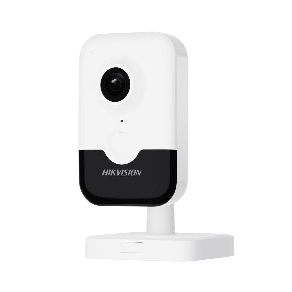 Camera de supraveghere IP cube 4MP Hikvision DS-2CD2443G2-IW(2.8MM)(W), lentila fixa 2.8mm, iluminare min: C color: 0.005 Lux @ (F1.6, AGC ON), B/W: 0 Lux cu IR 10m, microfon incorporat, difuzor incorporat, slot card de memorie: microSD/microSDHC/microSDXC card maxim 512GB, alarma la evenimente