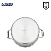 SEMIOALA INOX+CAPAC 24x12CM,5L,TITANIUM3 Material: inox in 3 straturi Interior: acoperire ceramica cu model HONEY tip plasa, rezistenta la zgarieturi Exterior: inox polisat Maner din inox Baza INDUCTIE 