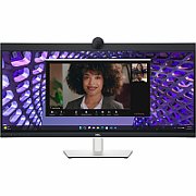 Dell Monitor LED Dell P3424WEB Curved Video Conferencing 34 , 3440x1440 WQHD, IPS Antiglare, 21:9, 1000:1, 300 cd/m2, 8ms/5ms, 178/178, DP, HDMI, 2xUSB-C (DP/PD), USB-B, 2xUSB 3.2, RJ-45, 2x5W Speakers, Cam, Mic, Tilt, Swivel, Height Adjust