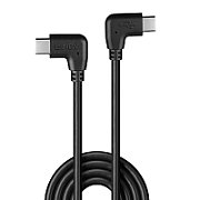 Cablu Lindy USB C 2 x 90°, lungime 1m, putere maxima 60W, latime de banda suportata 480Mbps, negru