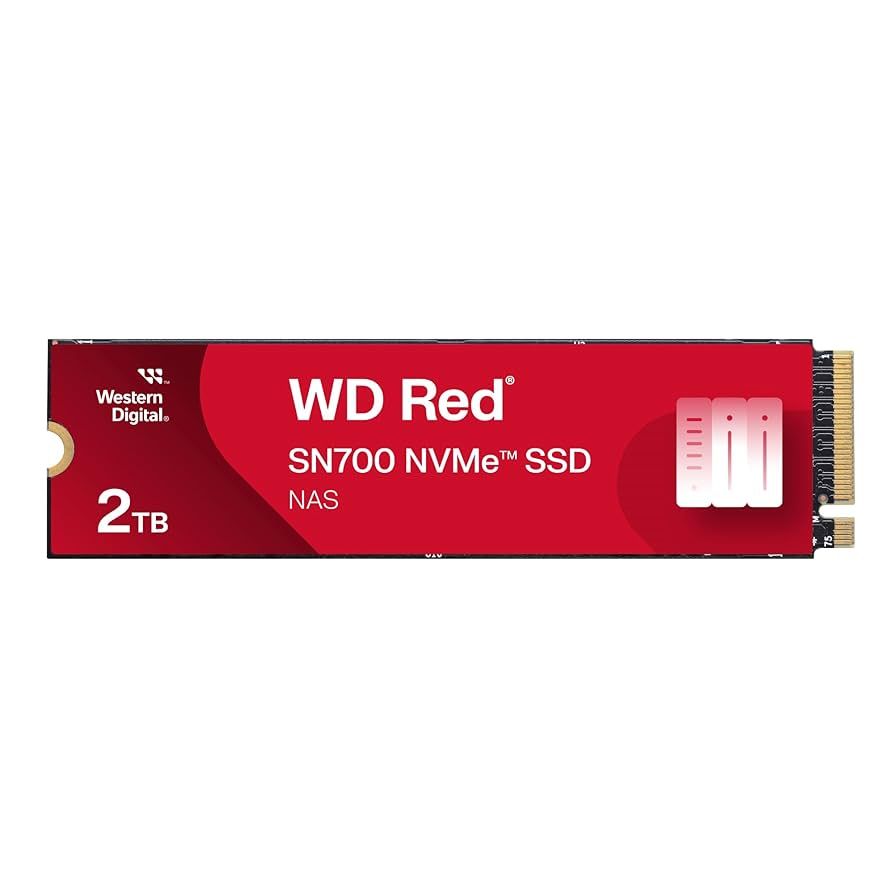SSD NAS WD Red SN700 2TB M.2 2280-S3-M PCIe Gen3 x4 NVMe, Read/Write: 3400/2900 MBps, IOPS 480K/540K, TBW: 2500