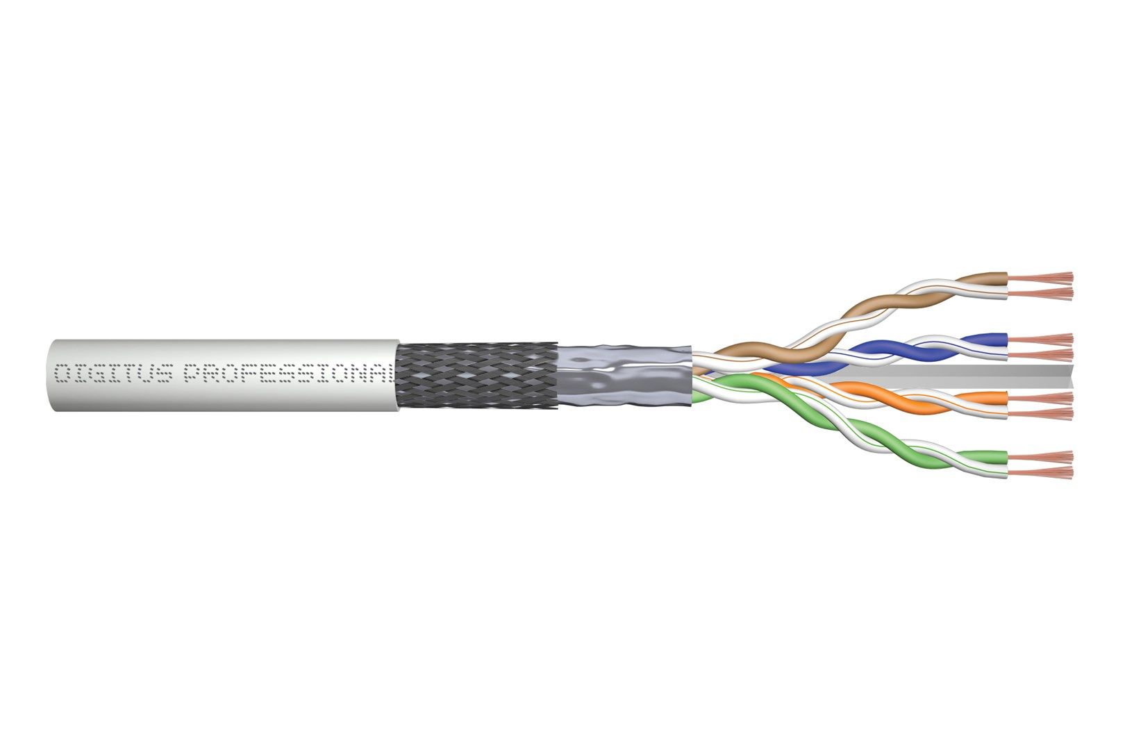 DIGITUS CAT 6 SF/UTP Twisted Pair Roh-Patchkabel  100m grau