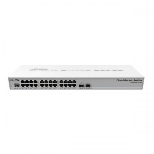 Switch Mikrotik MT CRS326-24G-2S+RM, 24 porturi 10/100/1000 Mbps