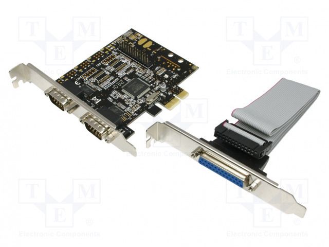 CARD adaptor LOGILINK, PCI-Express la 2 x SERIAL DB9M.+ 1 x PARALEL,  PC0033 