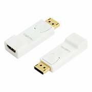 ADAPTOR video LOGILINK, DisplayPort (T) la HDMI (M), conectori auriti, rezolutie maxima Full HD (1920 x 1080) la 30 Hz, alb,  CV0057  (include TV 0.15 lei)