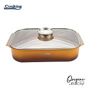 TAVA INALTA CUPTOR DIN ALUMINIU TURNAT + CAPAC 39 x 26 x 8.5 CM,  6 L, NICOLAI TAND, NICOLAI TAND, COOKING BY HEINNER