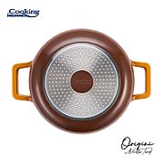 SEMIOALA ALUMINIU TURNAT + CAPAC 26x12.5 CM,5.8L, NICOLAI TAND, COOKING BY HEINNER