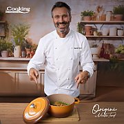 SEMIOALA ALUMINIU TURNAT + CAPAC 26x12.5 CM,5.8L, NICOLAI TAND, COOKING BY HEINNER