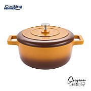 SEMIOALA ALUMINIU TURNAT + CAPAC 24x12 CM,3.9L, NICOLAI TAND, COOKING BY HEINNER