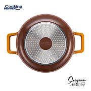 SEMIOALA ALUMINIU TURNAT + CAPAC 24x12 CM,3.9L, NICOLAI TAND, COOKING BY HEINNER