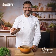 SEMIOALA ALUMINIU TURNAT + CAPAC 24x12 CM,3.9L, NICOLAI TAND, COOKING BY HEINNER