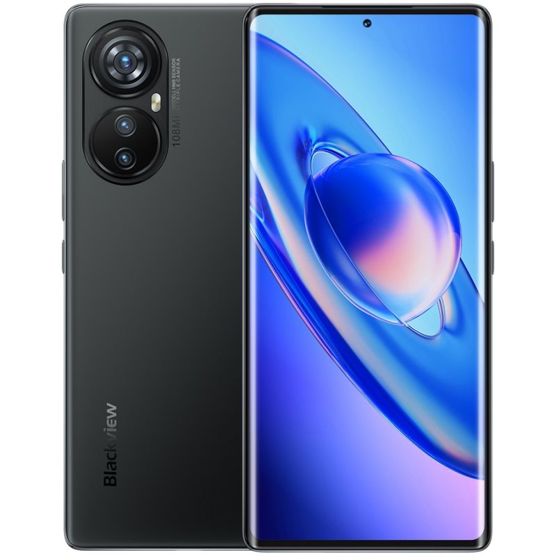 Blackview A200 Pro 12/256GB, 6.67  AMOLED Curved 120Hz Display Gorilla Glass 5, MediaTek Helio G99 Octa core, 16MP Front/108MP, Battery 5050mAh (FC), LTE 4G, Optical In-display Fingerprint Sensor, Android 13, Polar Night Black