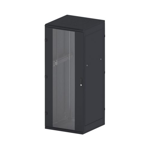 Rack de podea 19 Triton 22U 800x800mm usa fata sticla panouri laterale/spate detasabile sectiuni pentru ventilatie activa, sectiuni acces cabluri sus/jos/spate IP20 negru