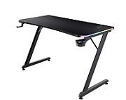 Birou gaming Trust GXT 709 Luminus, iluminare RGB, greutate 15.5 kg, greutate maxima 150 kg, negru