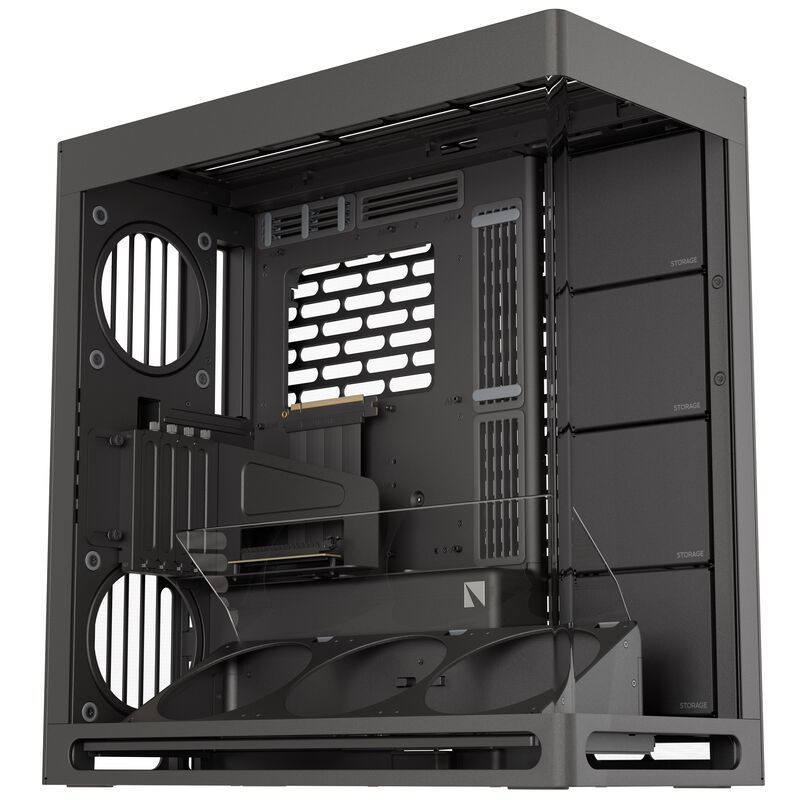 HAVN HS 420 VGPU PC Case  Midi-Tower  E-ATX  Tempered Glass  PCIe 5.0 Riser Cable - black