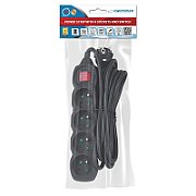 Esperanza ELK213K Power strip 4GN/3M Black