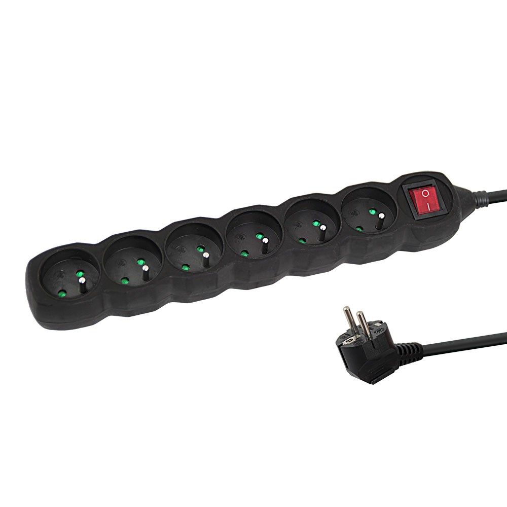 Esperanza ELK217K Power strip 6GN/1 5M Black