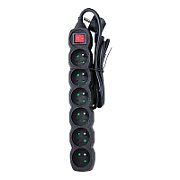 Esperanza ELK217K Power strip 6GN/1 5M Black
