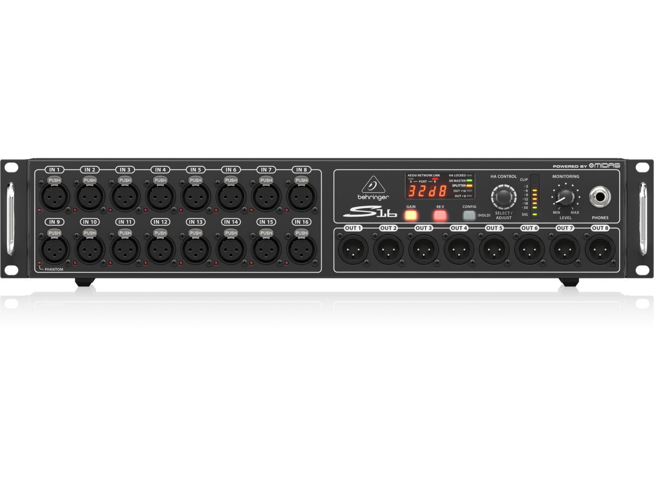 Midas DN4816-O Moduł Stage Connect z 16 wyjściami analogowymi i Ultranet I/O