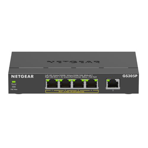 Switch NetGear GS305P-300EUS, 5 porturi 10 / 100 / 1000 MBs