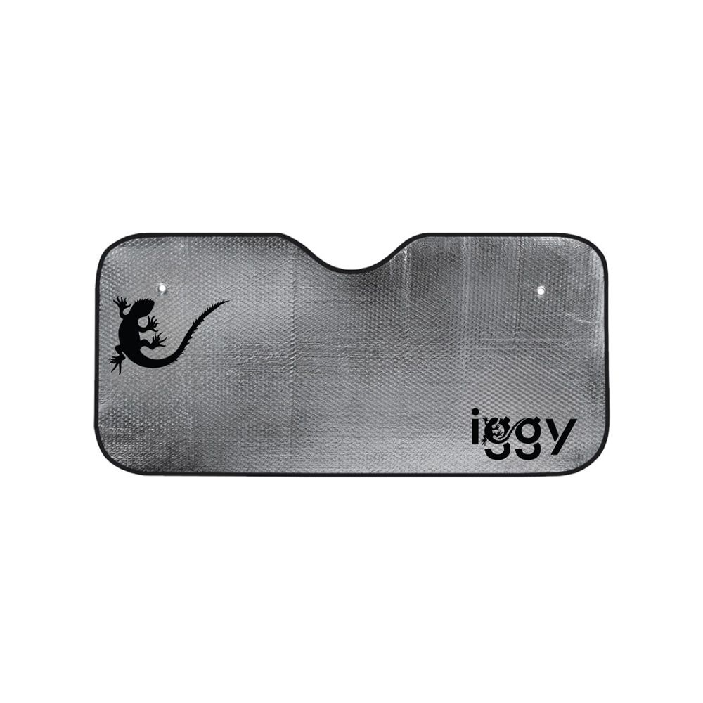 PARASOLAR auto Iggy pentru parbriz, fata dubla, folie din aluminiu, 2 x ventuze prindere, dimensiune 150 x 80 cm  IGAA-PARAS-150 