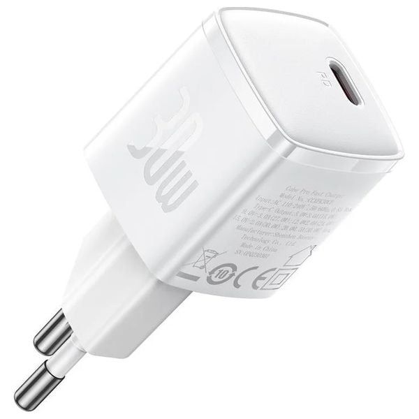 INCARCATOR retea Baseus Cube Pro, Quick Charge 30W, 1 x USB Type-C 5V/3A, alb  CCXF000302  (timbru verde 0.18 lei) - 6932172628659