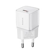 INCARCATOR retea Baseus GaN5S, Quick Charge 30W, 1 x USB Type-C, alb  P10162504213-00  (timbru verde 0.18 lei) - 6932172648671