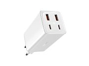 INCARCATOR RETEA Baseus GaN6 Pro, Quick Charge 100W, 2 x USB Type-C Output 5V/3A, 2 x USB (include cablu USB Type-C la USB Type-C de 100W), alb  P10162705212-00  (timbru verde 0.18 lei)-6932172644499