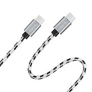 CABLU alimentare si date LOGILINK, pt. smartphone, USB 2.0 Type-C (T) la USB 2.0 Type-C (T), set de 3 cabluri: 0.5/1/2m, premium, cablu cu impletire din nylon, dublu ecranare, alb&ampnegru,  CU0200  (timbru verde 0.08 lei)