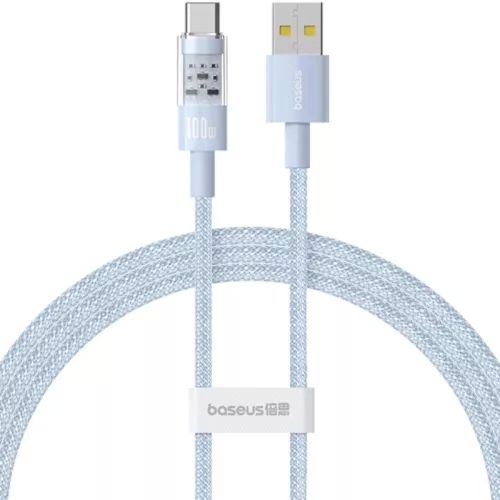 CABLU alimentare si date Baseus Gem, Fast Charging Data Cable pt. smartphone, USB la USB Type-C 100W, 1m, albastru  P10373002311-00  (timbru verde 0.08 lei)