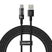 CABLU alimentare si date Baseus Gem, Fast Charging Data Cable pt. smartphone, USB la USB Type-C 100W, 1m, negru  P10373002111-00  (timbru verde 0.08 lei)
