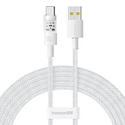 CABLU alimentare si date Baseus Gem, Fast Charging Data Cable pt. smartphone, USB la USB Type-C 100W, 2m, alb  P10373002211-01  (timbru verde 0.08 lei)
