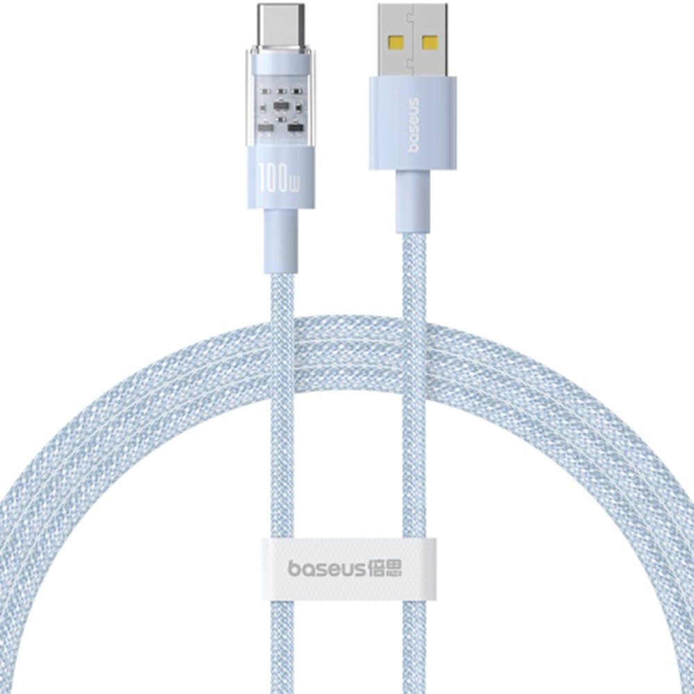 CABLU alimentare si date Baseus Gem, Fast Charging Data Cable pt. smartphone, USB la USB Type-C 100W, 2m, albastru  P10373002311-00  (timbru verde 0.08 lei)