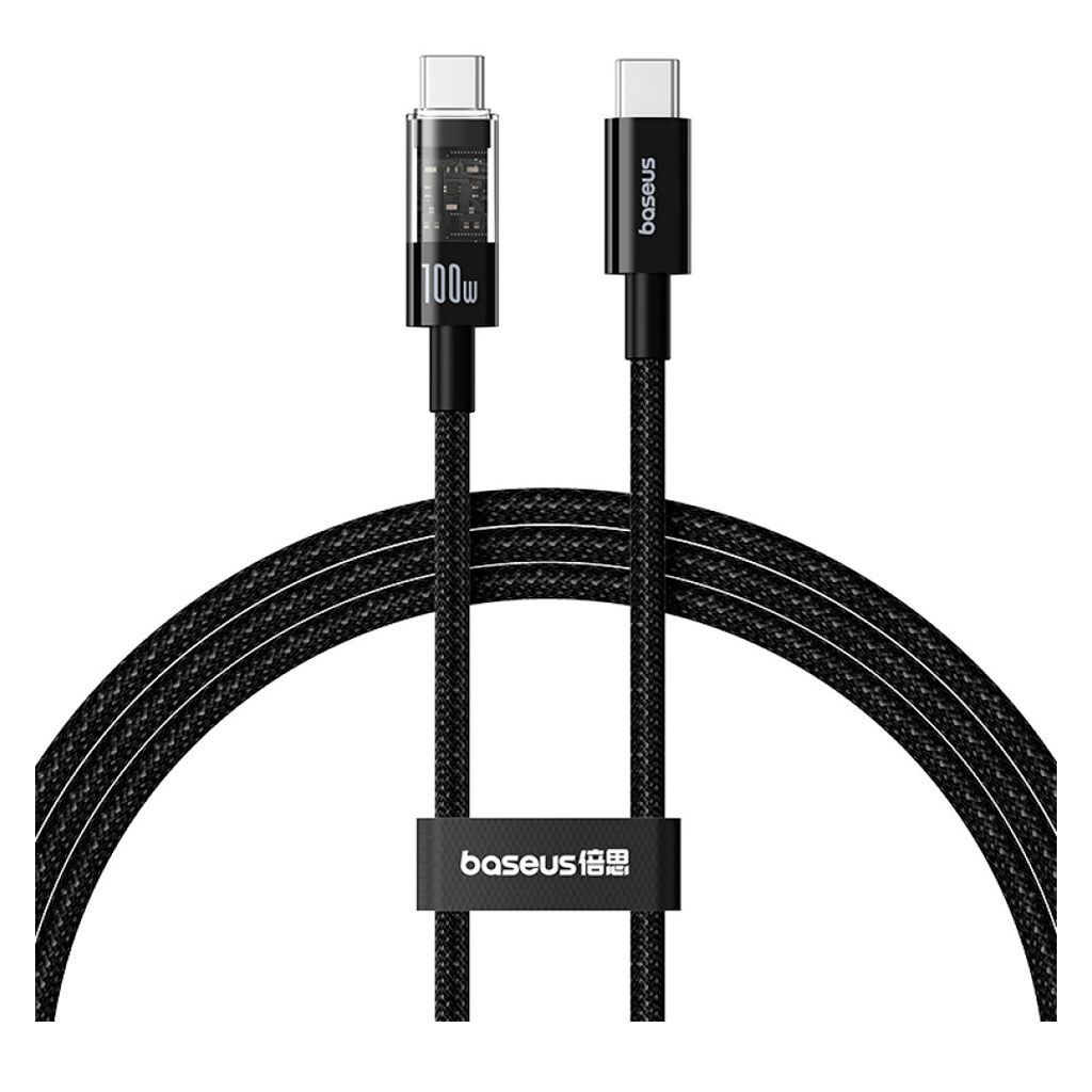 CABLU alimentare si date Baseus Gem, Fast Charging Data Cable pt. smartphone, USB Type-C la USB Type-C 100W, 1m, negru  P10373000111-00  (timbru verde 0.08 lei)