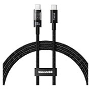 CABLU alimentare si date Baseus Gem, Fast Charging Data Cable pt. smartphone, USB Type-C la USB Type-C 100W, 1m, negru  P10373000111-00  (timbru verde 0.08 lei)