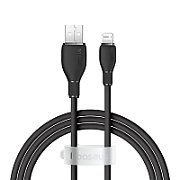 CABLU alimentare si date Baseus Pudding, Fast Charging Data Cable pt. smartphone, USB la Iphone Lightning 2.4A, 2m, negru  P10355700111-01  (timbru verde 0.08 lei) - 6932172634186