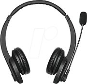 CASTI Logilink, wireless, standard, utilizare multimedia, MP3, smartphone, microfon pe brat, conectare prin Bluetooth 5.0, negru,  BT0060 , (timbru verde 0.8 lei)