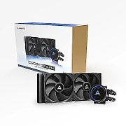 COOLER Chieftec  Iceberg 240 Dark , skt. Intel si AMD, racire cu lichid, 2 x 120mm, 500 - 2200 RPM, iluminare RGB - infinity mirror cooling block, negru  CLC-240-BLK  (timbru verde 2.00 lei)