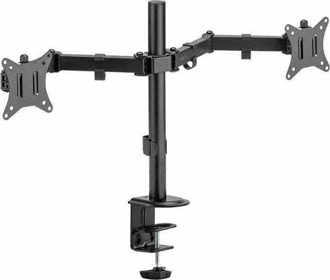 SUPORT de birou LOGILINK, pt 2 TV/monitor, plat, diag. max 32 inch, rotatie, inclinare, pivotare, orizontala, verticala, totala, max 9 Kg x 2,  BP0172 