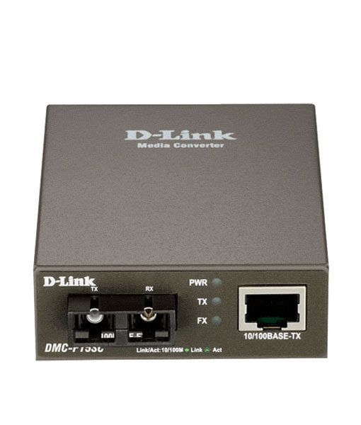 MEDIA CONVERTOR D-LINK, RJ45 10/100Base-TX la 100Base-FX SC Single-Mode Media Converter (15 km)  DMC-F15SC ( include timbru verde 0.5 Lei )