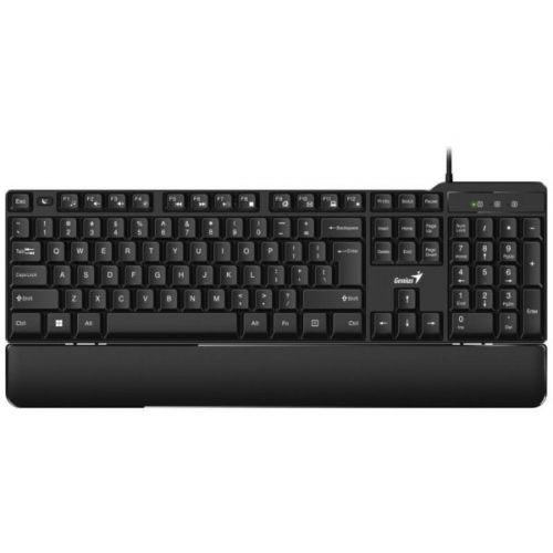 TASTATURA GENIUS USB, 105 taste + 12 taste multimedia, palm rest, negru,  KB-100XP   31310050400   (timbru verde 0.8 lei)