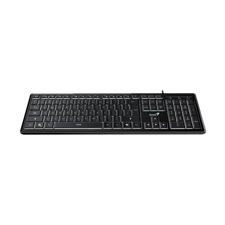 TASTATURA GENIUS USB, multimedia, 104 taste + 12 taste multimedia, black,  SlimStar 820   31310055400   (timbru verde 0.8 lei)