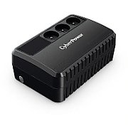 UPS CYBER POWER Line Int.  fara management,   650VA/ 360W, AVR, 3 x socket Schuko, indicatie status cu LED, 1 x baterie 12V/5Ah, Backup: 21-35 min, incarcare pana la 8h, GreenPower,  BU650EG  (timbru verde 4 lei)